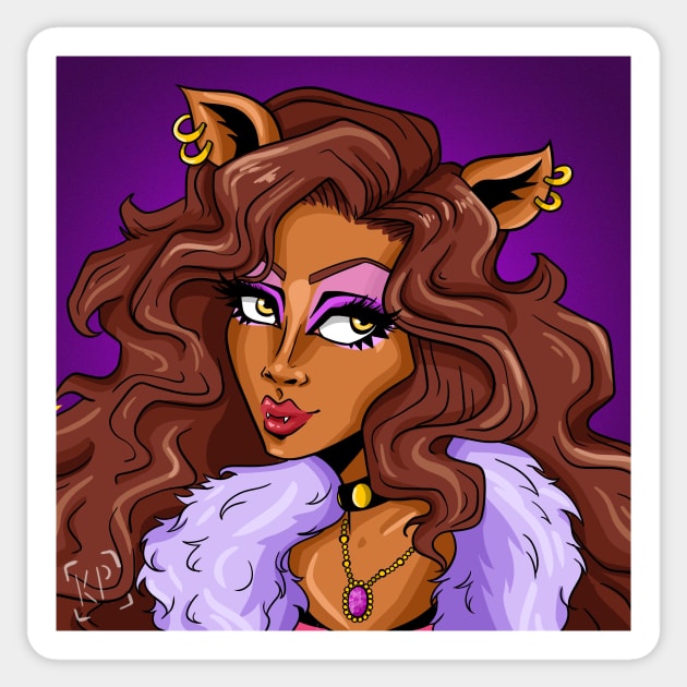 Clawdeen Wolf Sticker by kaelabp